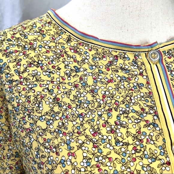 NWT Max Studio yellow cottagecore floral dress M - Picture 3 of 11